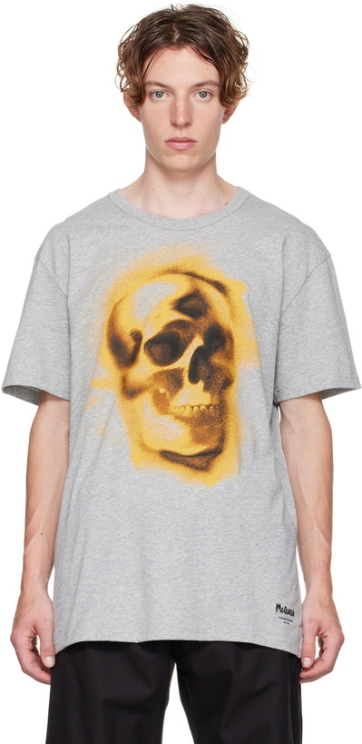 Photo: Alexander McQueen Gray Skull T-Shirt