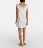 Posse Danielle lace-trimmed cotton minidress