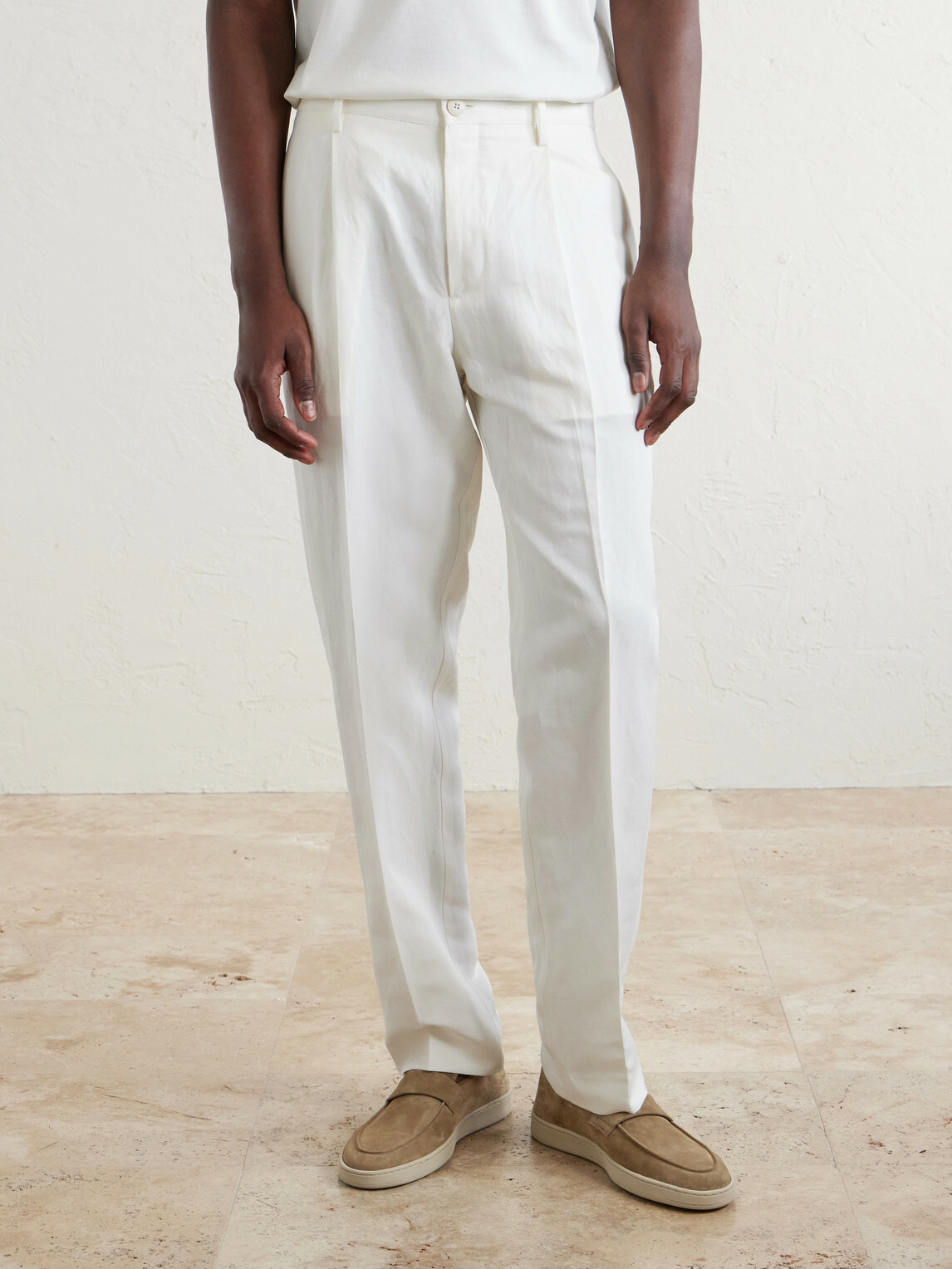Canali - Mamhood Straight-Leg Pleated Linen And Silk-Blend Trousers - White
