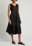 High Divine Satin Midi Dress Black