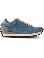 Visvim - Walpi Fringed Suede Sneakers - Blue