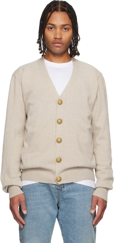 Photo: Balmain Beige Eco-Cashmere Cardigan