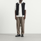 Universal Works Men's Wool Fleece Zip Waistcoat in Black