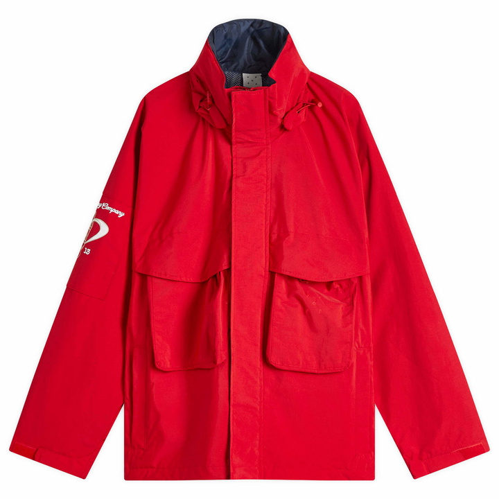 Photo: Pop Trading Company Men's Nautical Jacket in Haute Red/Navy