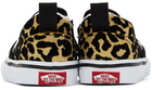 Vans Baby Black & Gold Leopard Slip-On V Sneakers