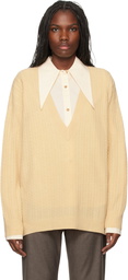 The Garment Yellow Como Oversized V-Neck Sweater