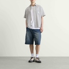 Butter Goods Men's Drummer Baggy Denim Shorts in Stone Wash Blue
