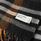 Universal Works Men's Check Scarf in Grey