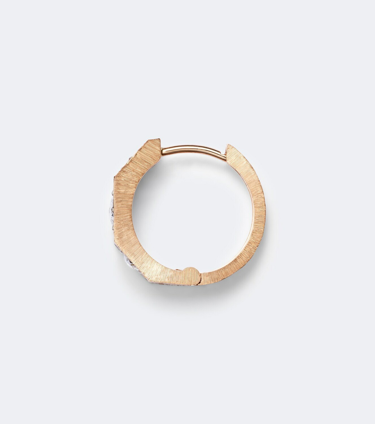 Marie Lichtenberg Ecrou 18kt rose gold single hoop earring with diamonds