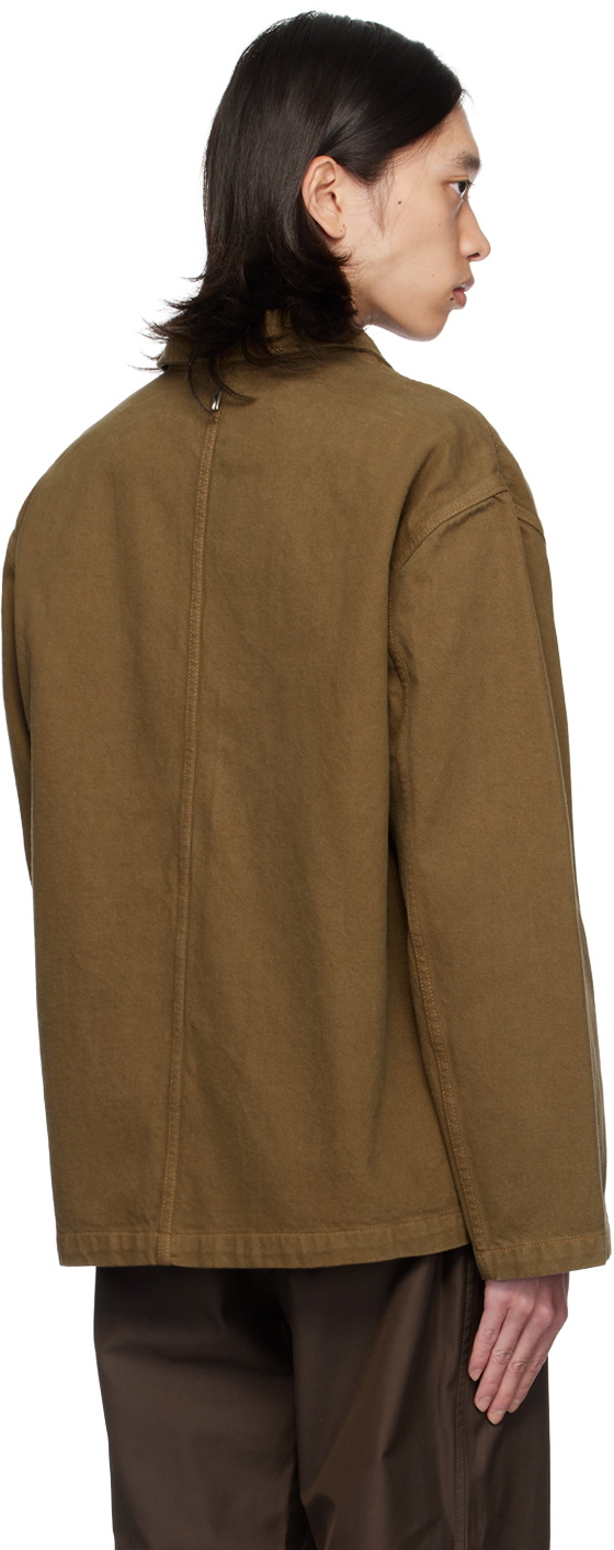 LE17SEPTEMBRE Brown Three-Pocket Denim Jacket