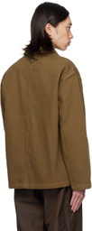 LE17SEPTEMBRE Brown Three-Pocket Denim Jacket