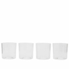 HAY Angle Glass Wide - Set of 4 in Clear 