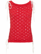 MSGM - Openwork Cotton Lace Sleeveless Top