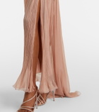Maria Lucia Hohan Ananda pleated silk muslin bustier gown