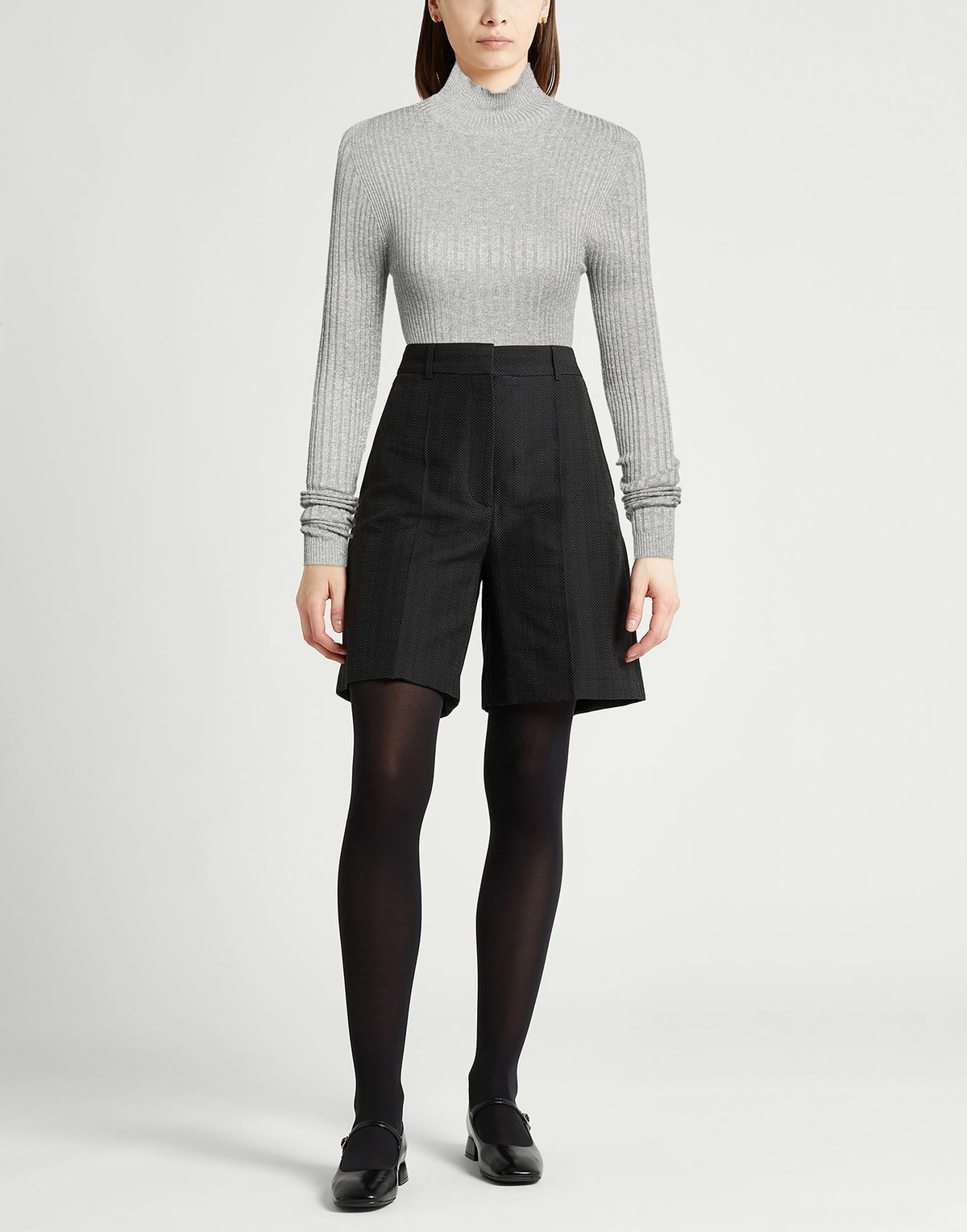Peserico Womens Turtleneck in Grey