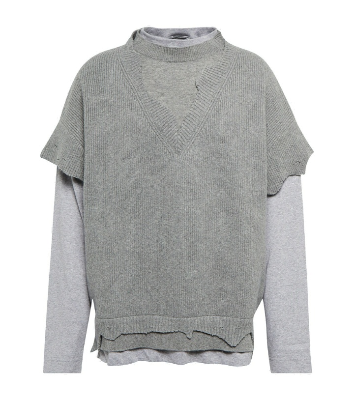 Photo: Givenchy - Cut & Layer wool and cotton sweater