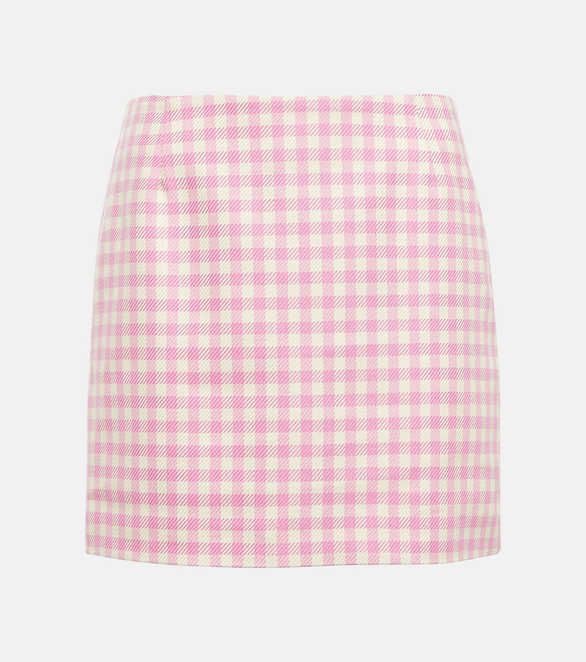 Ami Paris Gingham cotton and wool miniskirt AMI