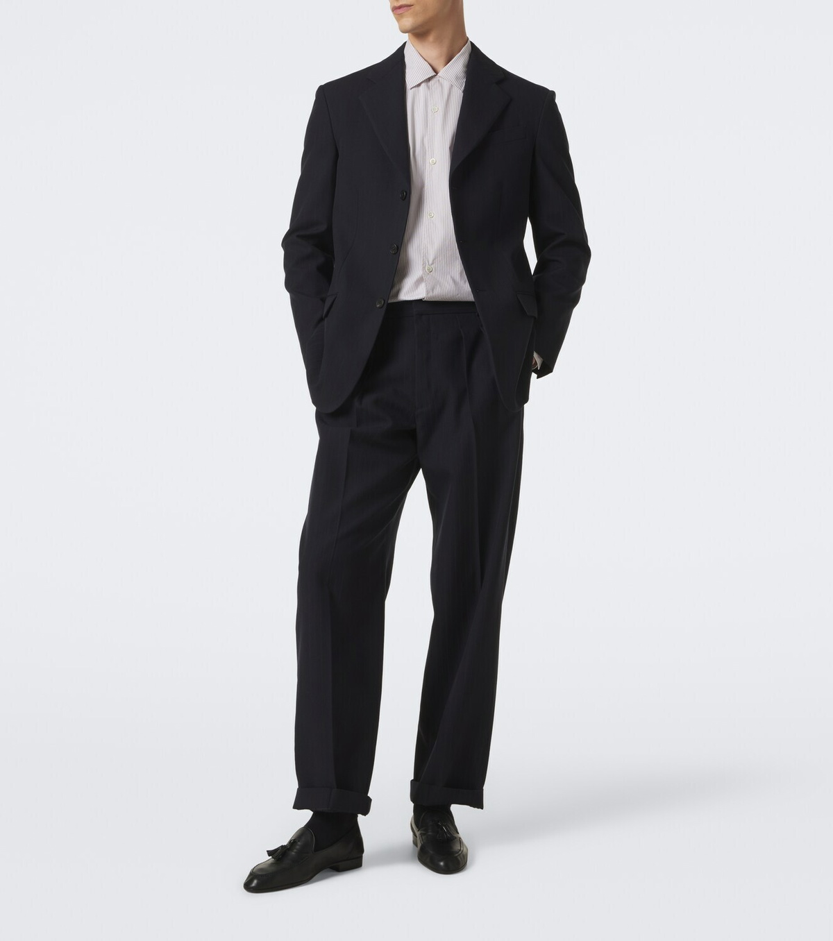 The Row Vanja striped cotton shirt