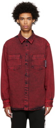 Just Cavalli Red Denim Shirt