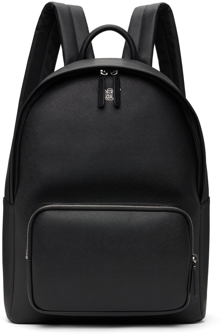 Emporio Armani Black Leather Backpack
