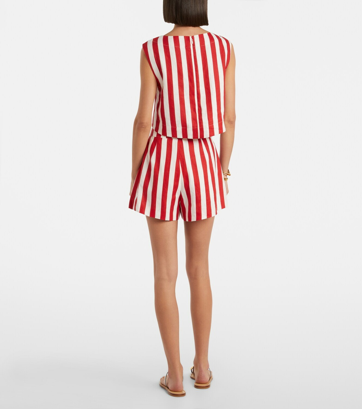 Posse Perri striped linen shorts