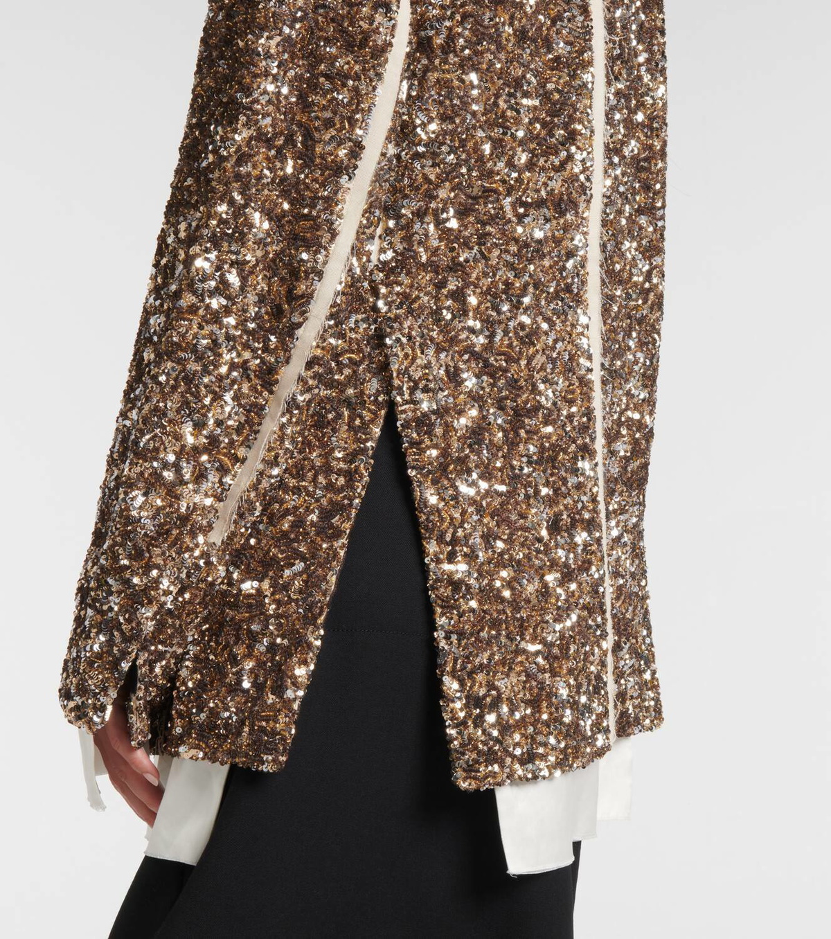 Jacques Wei Sequined leather jacket