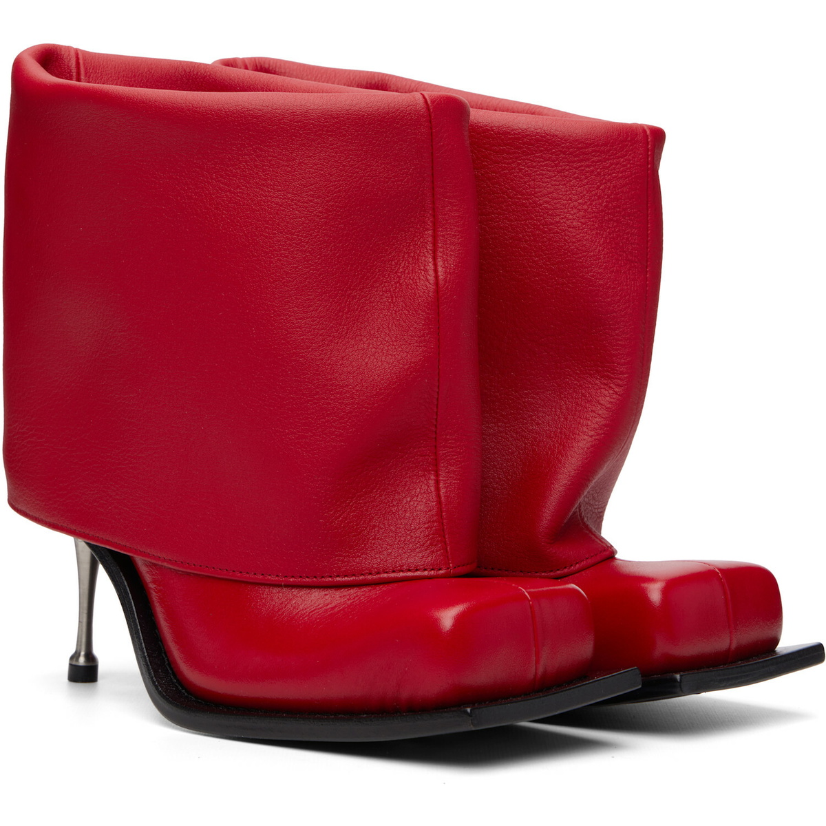 FIDAN NOVRUZOVA Red Iman Stiletto Heel Boots