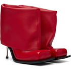 FIDAN NOVRUZOVA Red Iman Stiletto Heel Boots
