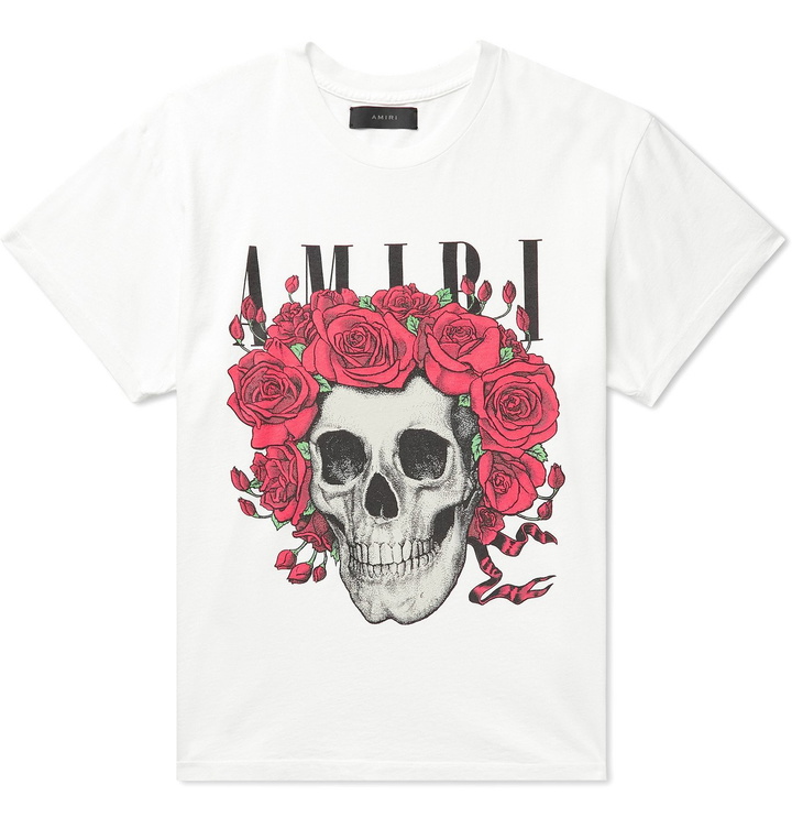 Photo: AMIRI - Grateful Dead Printed Cotton-Jersey T-Shirt - White