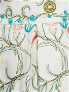 ELIE SAAB Embroidered Cotton Midi Skirt