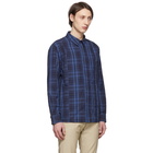 A.P.C. Blue and Navy Unconventional Over Shirt