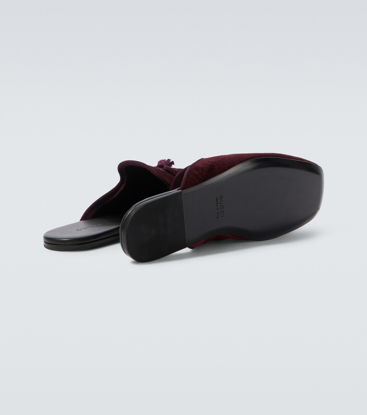 Gucci Tasseled velvet mules