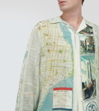 Bode New York City Map silk shirt