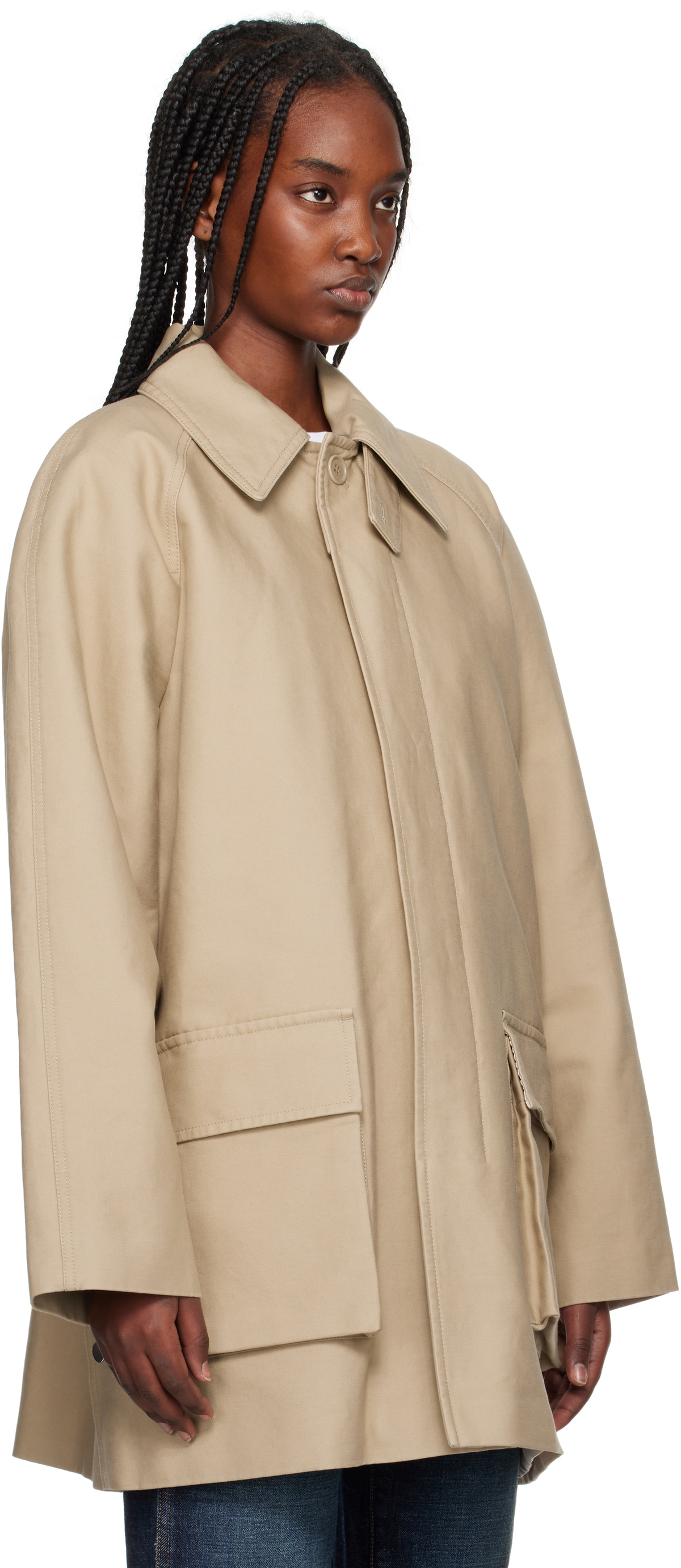 Filippa K Beige Padded Patch Pocket Jacket