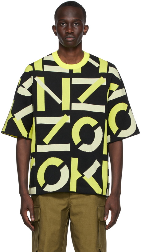 Photo: Kenzo Black & Green Monogram T-Shirt