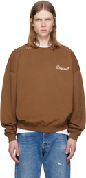 Dsquared2 Brown D2 Signature Relax Fit Crewneck Sweatshirt