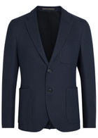 Slowear Textured Cotton Blazer Navy