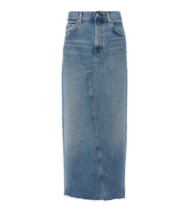 Photo: Citizens of Humanity Circolo Reworked denim maxi skirt