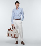 Brunello Cucinelli - Striped cotton-blend shirt