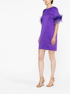 PAROSH - Feathered Mini Dress