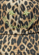 Damson Madder Smiley Leopard-print Cotton cap - One Size