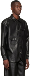 Han Kjobenhavn Black Leather Shirt