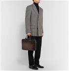 Berluti - Two-Tone Venezia and Full-Grain Leather Briefcase - Brown