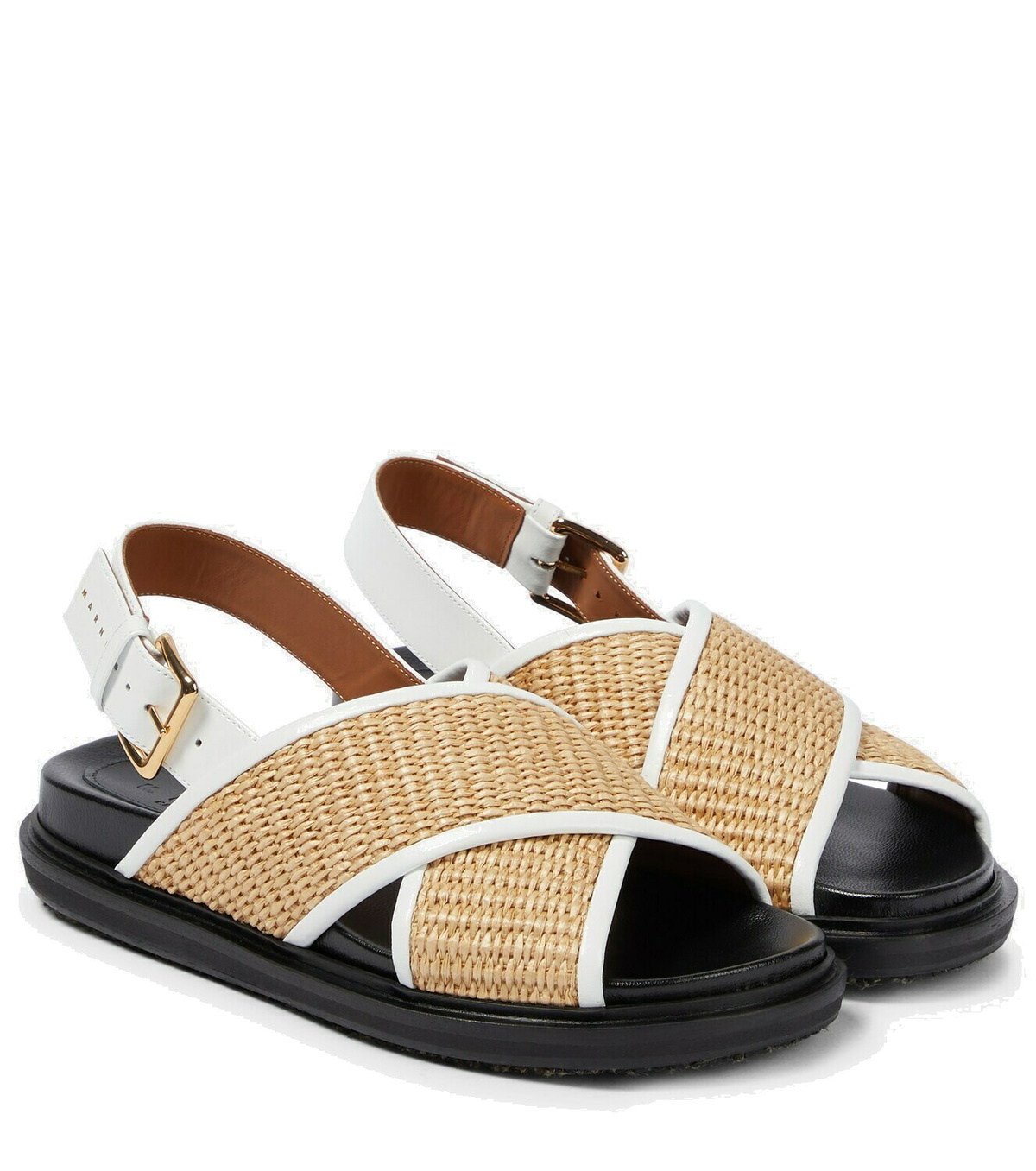【関税＆送料込み】【MARNI】 Fussbett Sandals Black leather Fussbett | Marni