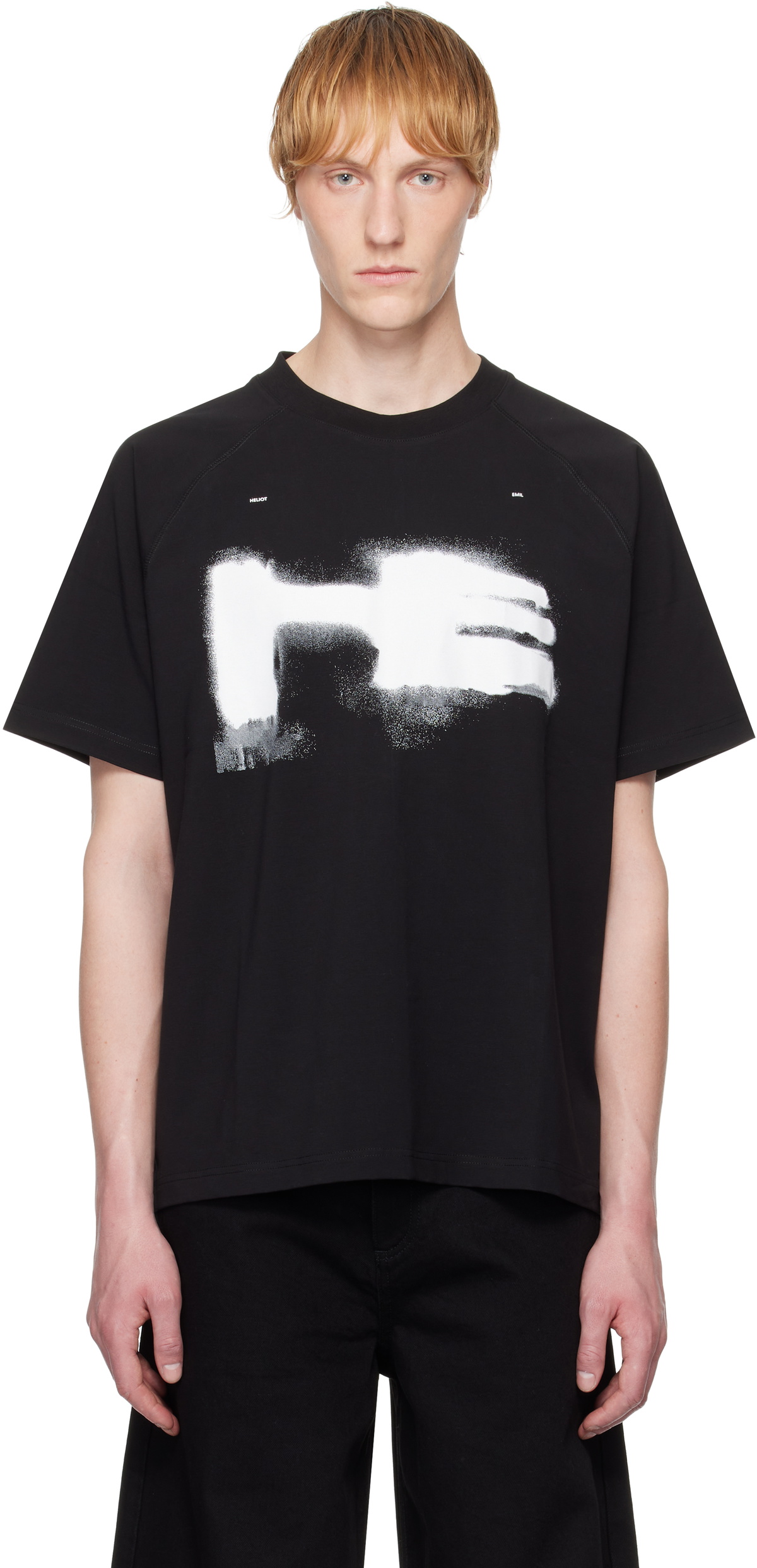 HELIOT EMIL Black Xylem T-shirt Heliot Emil