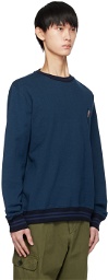 PS by Paul Smith Blue Embroidered Sweatshirt