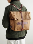 Bleu de Chauffe - Jamy Leather-Trimmed Canvas Backpack
