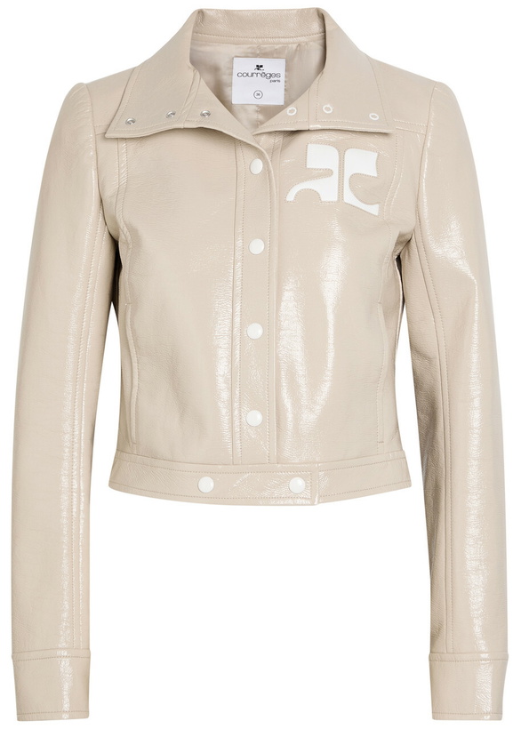 Photo: Courrèges Reedition Crinkled Vinyl Jacket Light Grey