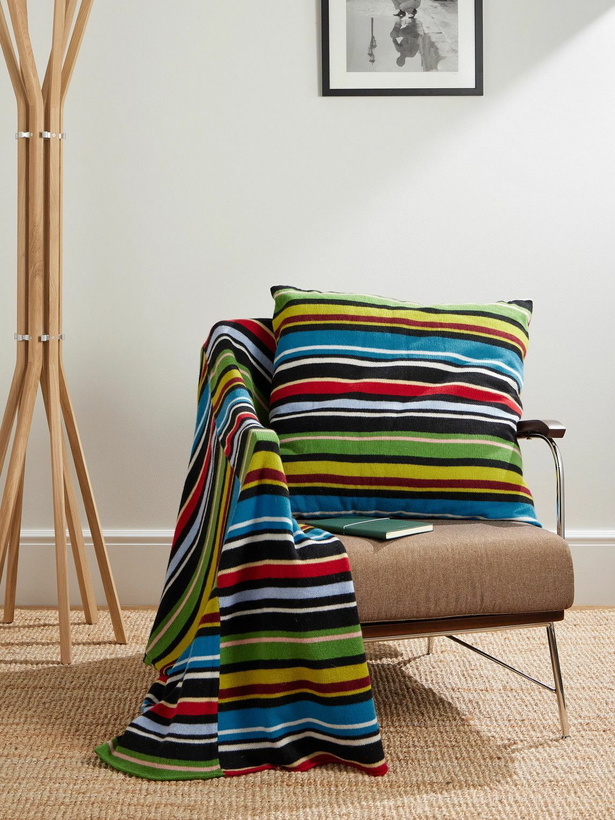 Photo: The Elder Statesman - Racing Striped Cashmere Pillow