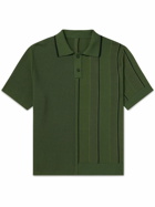 Jacquemus - Juego Striped Knitted Polo Shirt - Green